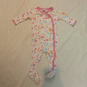 Gymboree sea animals pink footie pajamas